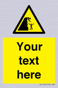 Custom Warning unstable cliff